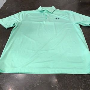 Under Armour Men’s HeatGear Loose Stretch Medium Mint Green Polo